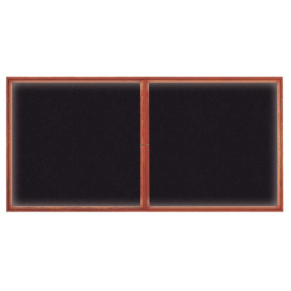 United Visual Products Open Faced Traditional Corkboard, 12x36" UV639A-BRONZE-BUFF - main